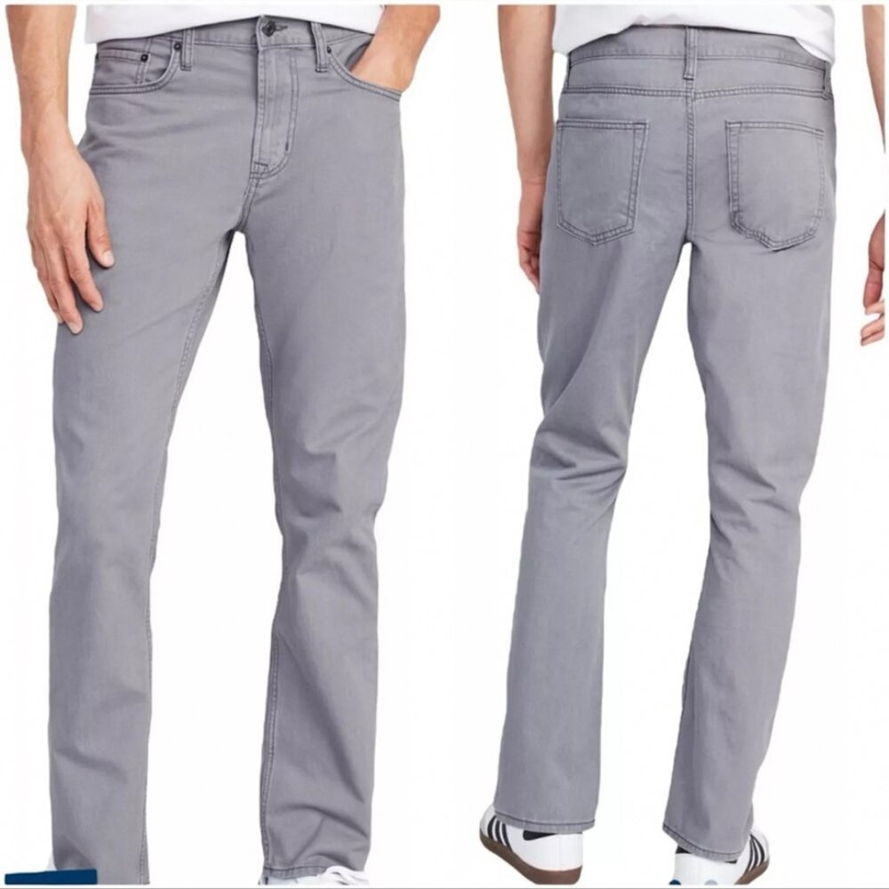 Old Navy Gray Straight Leg Jeans